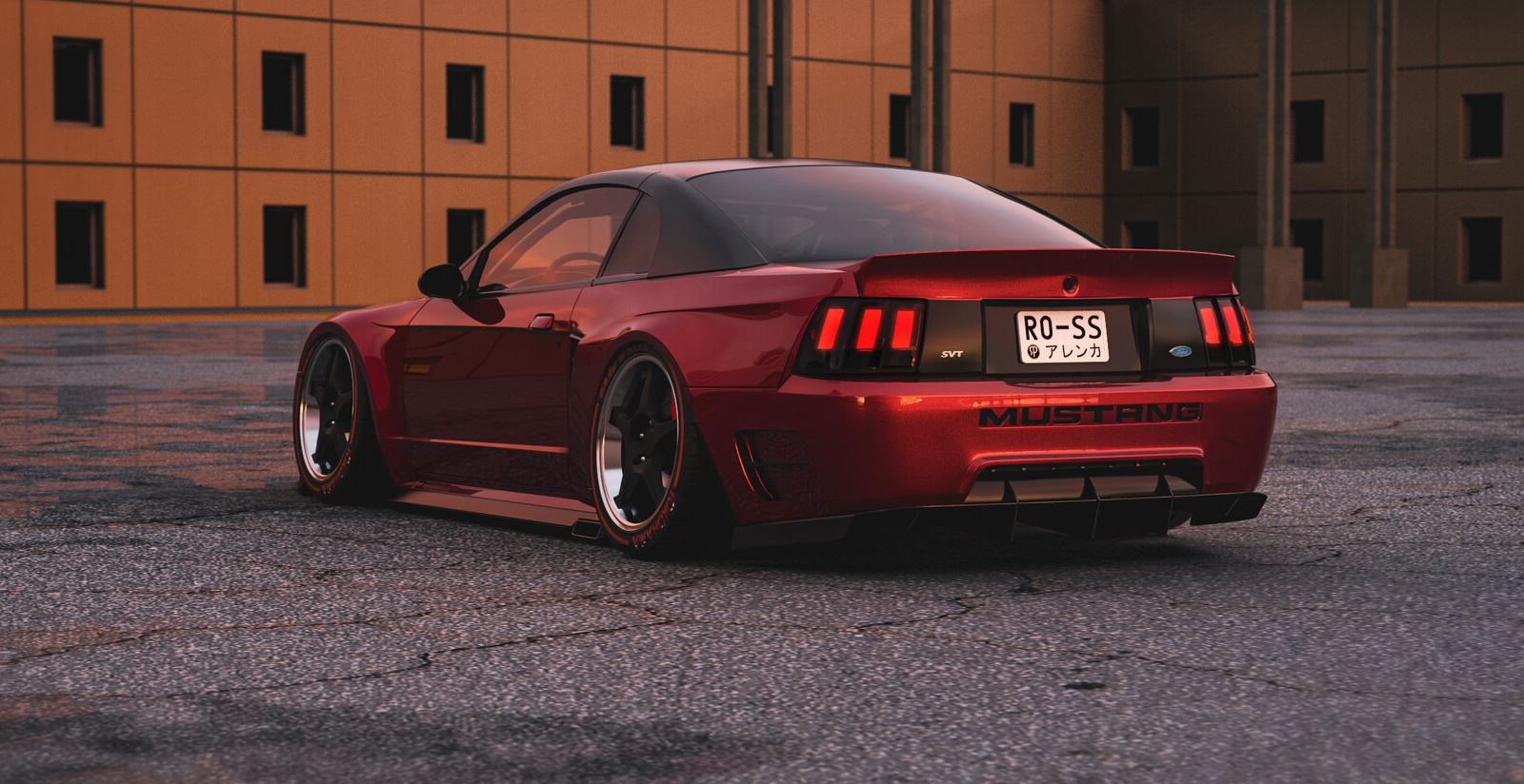 Ford Mustang Cobra R Gets JDM Widebody Look in SN95 Epic Rendering