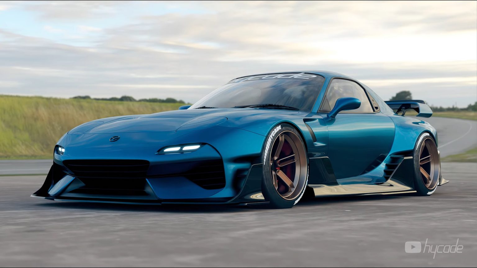 Mazda RX-7 Widebody Rendering by Hycade Looks Like a JDM Supercar