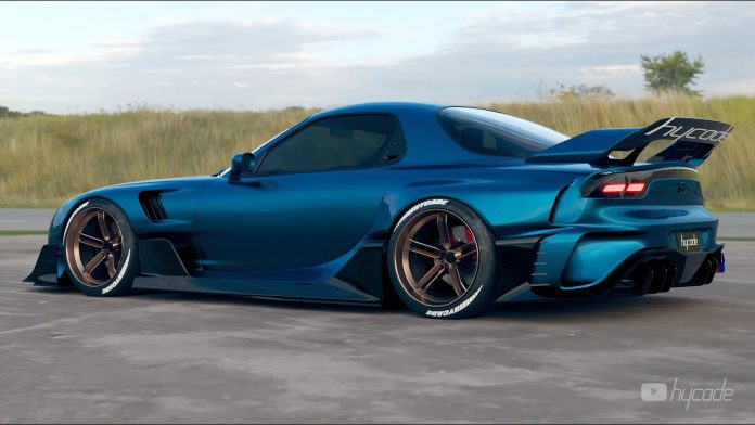 Mazda RX-7 Widebody Rendering by Hycade Looks Like a JDM Supercar