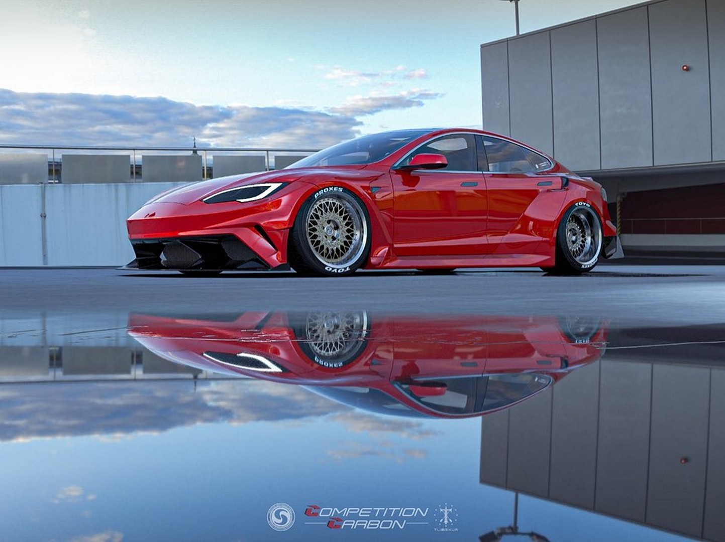 Tesla Model S Plaid Widebody By Competition Carbon Coming To Sema