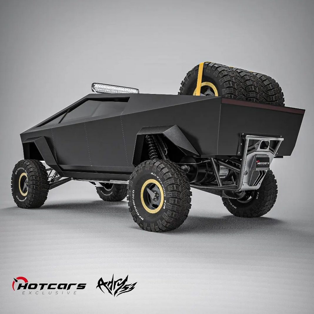 Baja Tesla Cybertruck Is a Lifted Off-Roader Rendering With Portal EV Axles