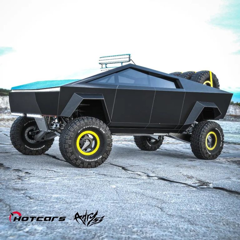 Baja Tesla Cybertruck Is a Lifted Off-Roader Rendering With Portal EV Axles