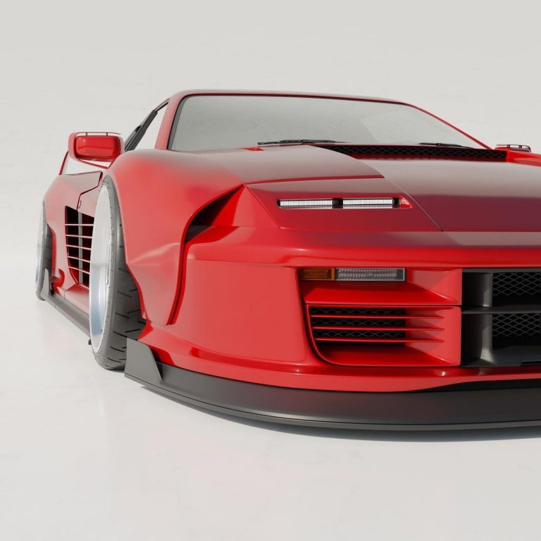 Widebody Ferrari Testarossa "Baby F40" Brings Dramatic Pop-Up Headlight ...