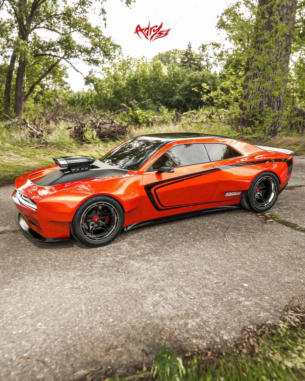 2024 Dodge Charger Banshee With Widebody and EV Blower Tech Marks Adry53 3D Model Debut