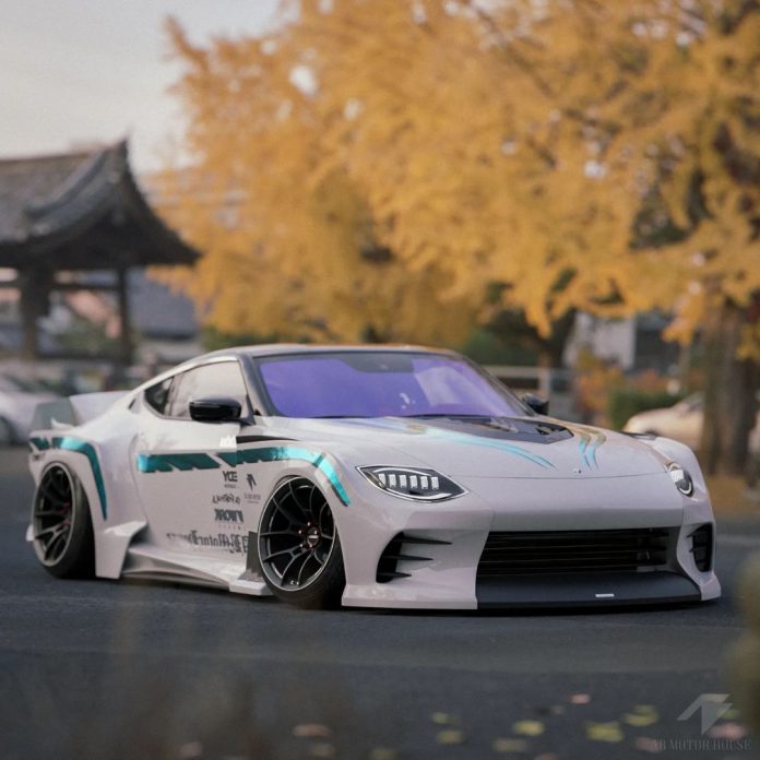 Stanced 2023 Nissan 400Z Widebody Looks Like a JDM Lighting McQueen in ...