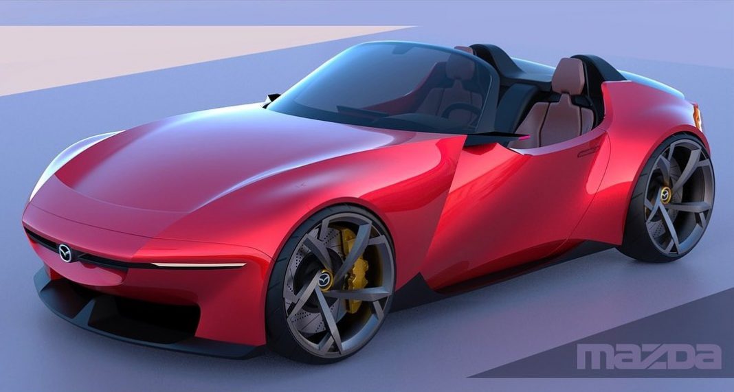 Next-Gen Electrified Mazda MX-5 Miata (NE) Shown in Artist Rendering as ...