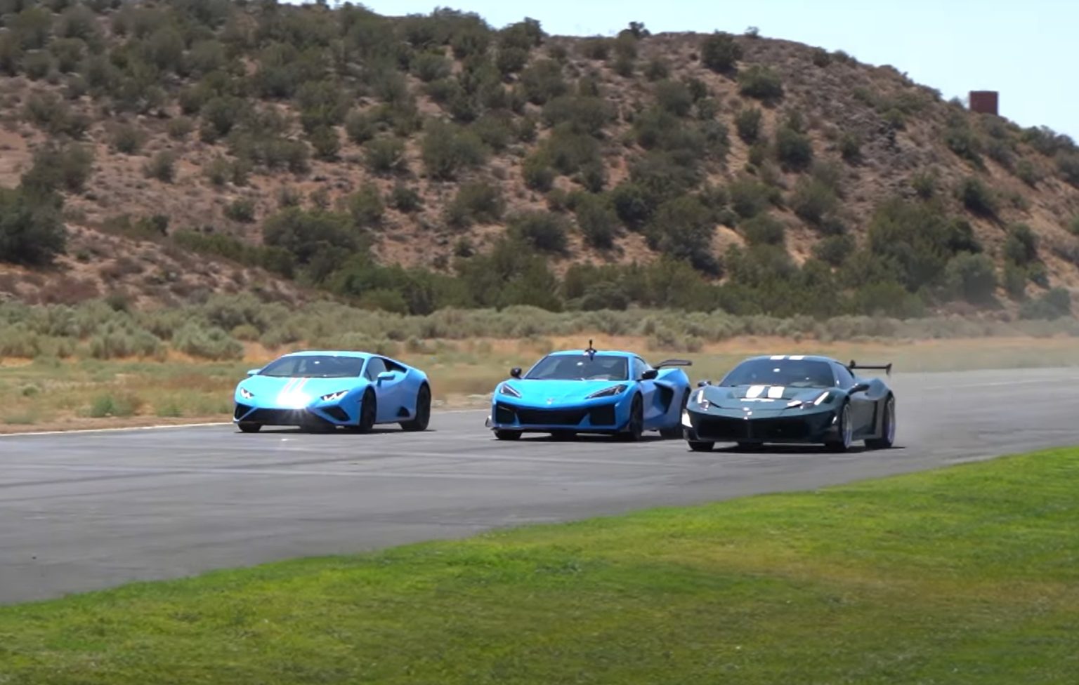 2023 Corvette Z06 vs Lamborghini Huracan Evo RWD vs Ferrari 458 Drag