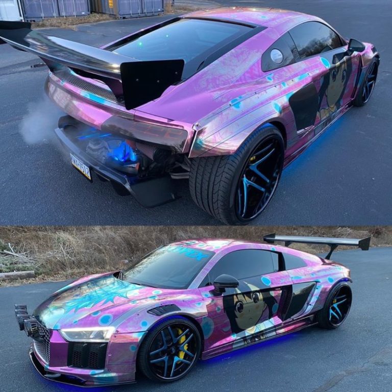 Rapper Lil Uzi Vert Has a Crazy Audi R8 With Chrome Anime Wrap