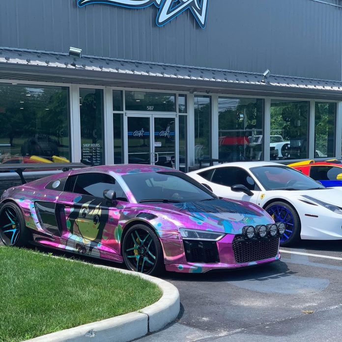 Rapper Lil Uzi Vert Has a Crazy Audi R8 With Chrome Anime Wrap